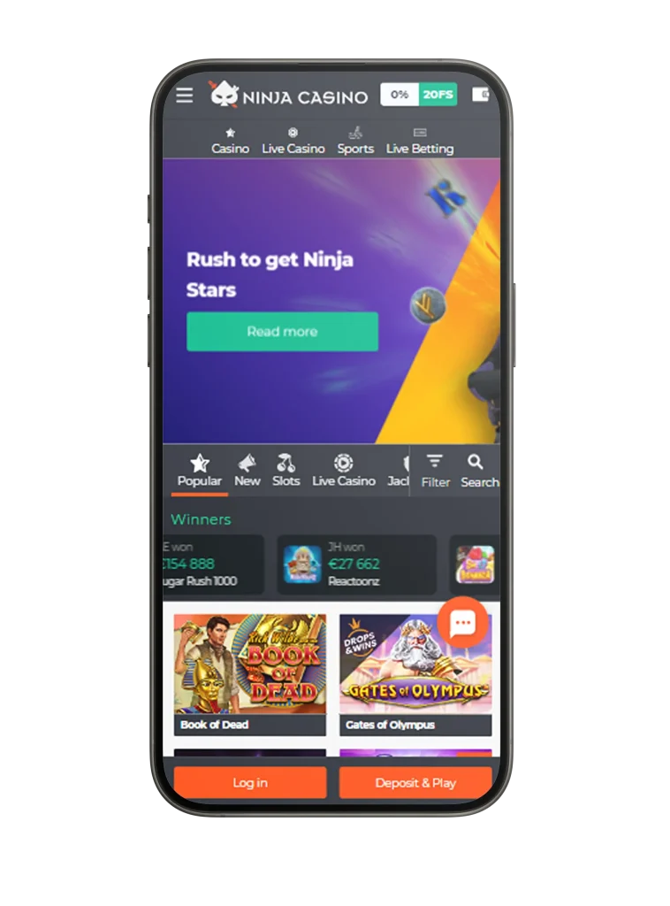 Ninja Casino Mobile App